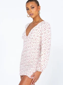 Princess Polly Sawyer Long Sleeve Mini Dress  Multi Outlet