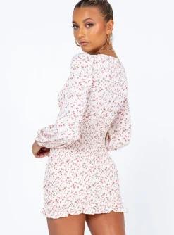Princess Polly Sawyer Long Sleeve Mini Dress  Multi Outlet