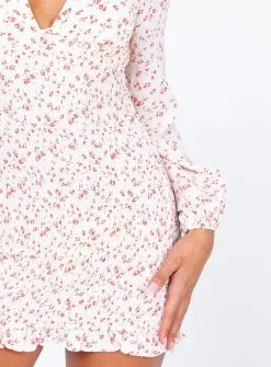 Princess Polly Sawyer Long Sleeve Mini Dress  Multi Outlet