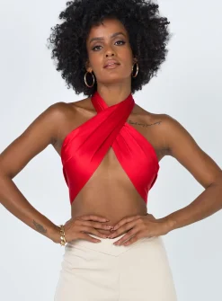 Princess Polly Saxon Top  Red Online