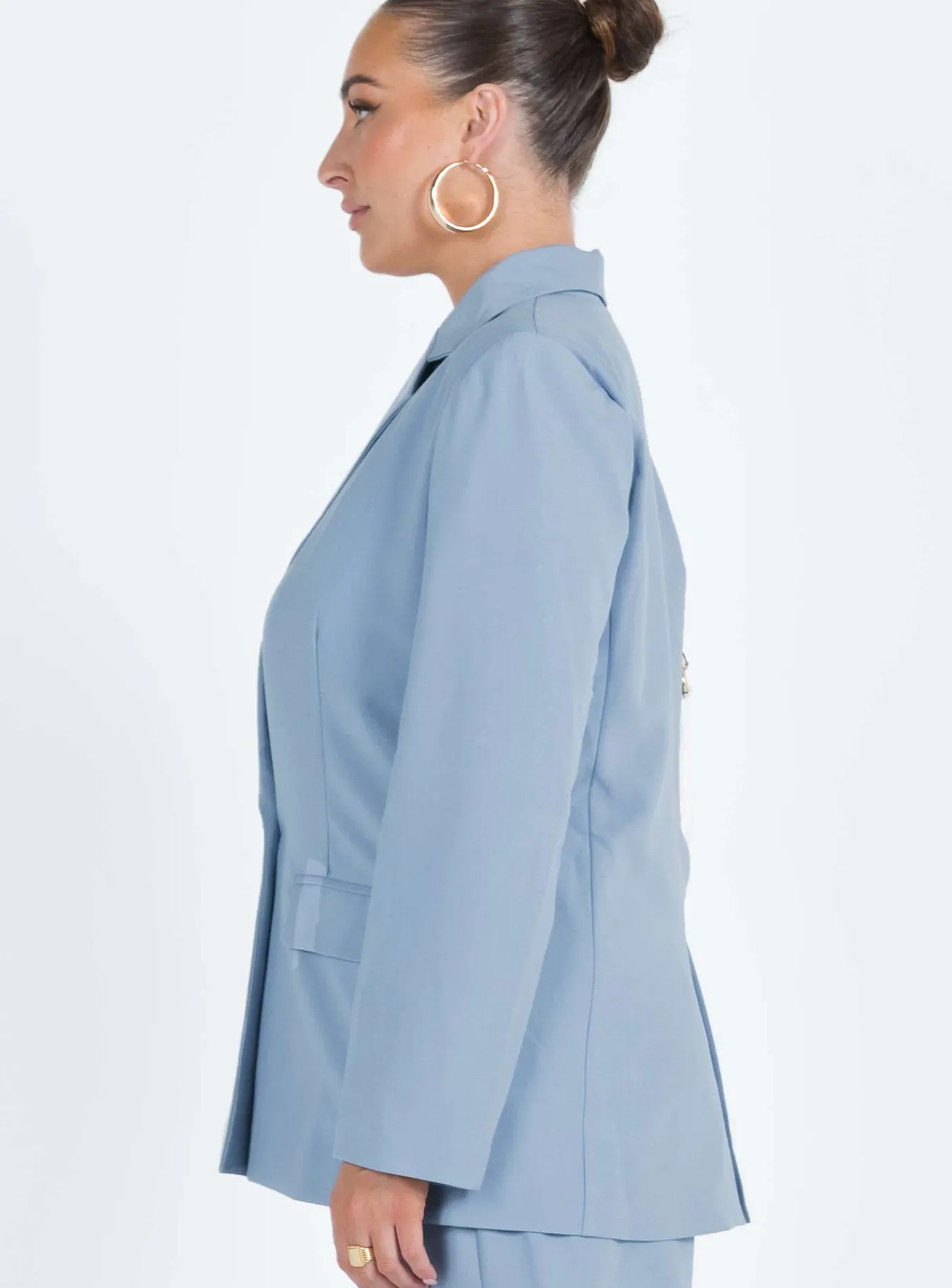 Princess Polly Sazan Blazer Blue Clearance