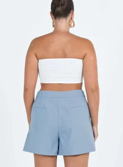 Princess Polly Sazan Shorts Blue Outlet