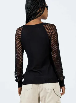 Princess Polly Schofield Sweater  Black Cheap