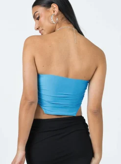 Princess Polly Seabrook Tube Top Blue Best Sale