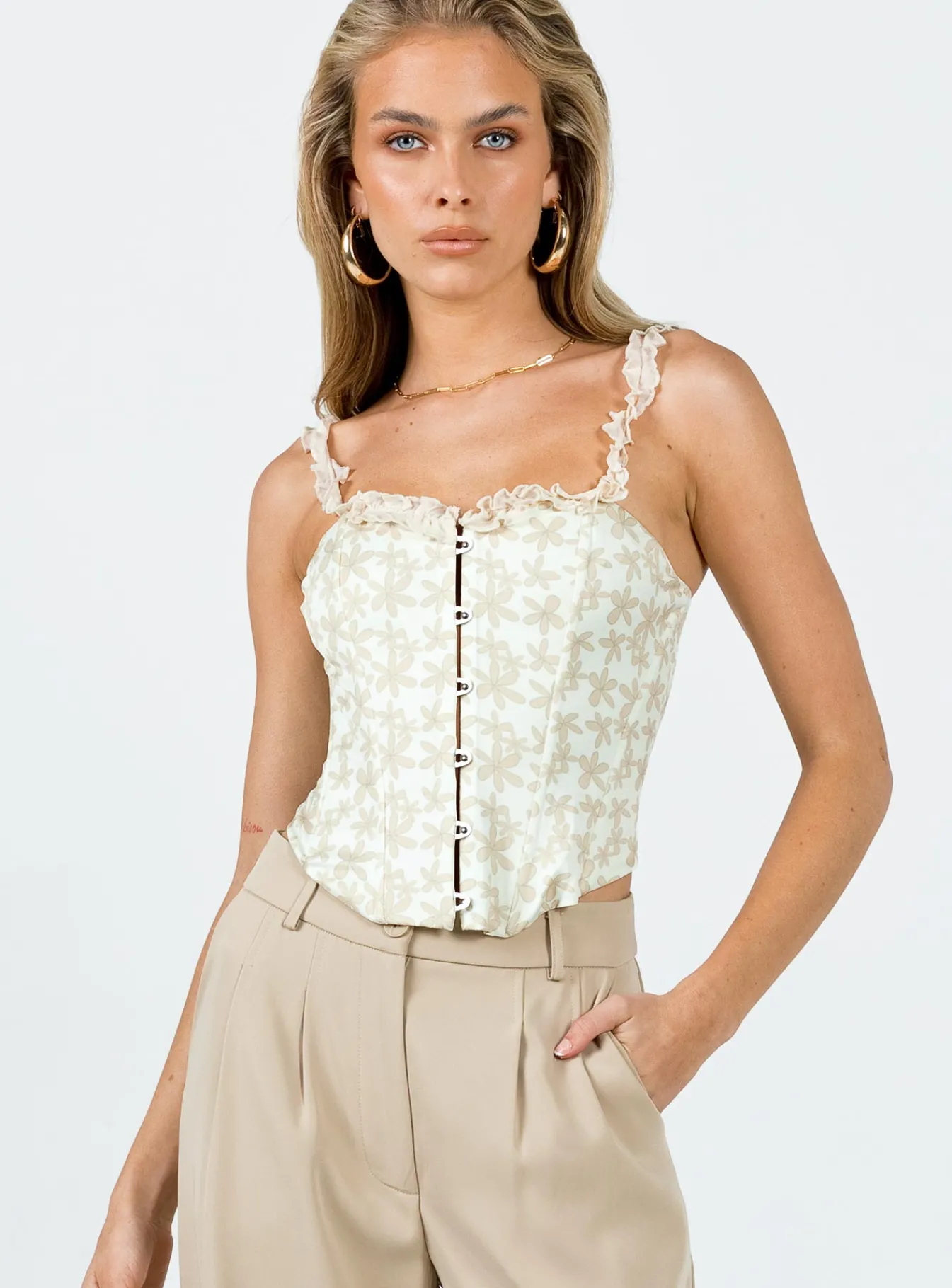 Princess Polly Searle Floral Corset Multi Clearance