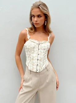 Princess Polly Searle Floral Corset Multi Clearance