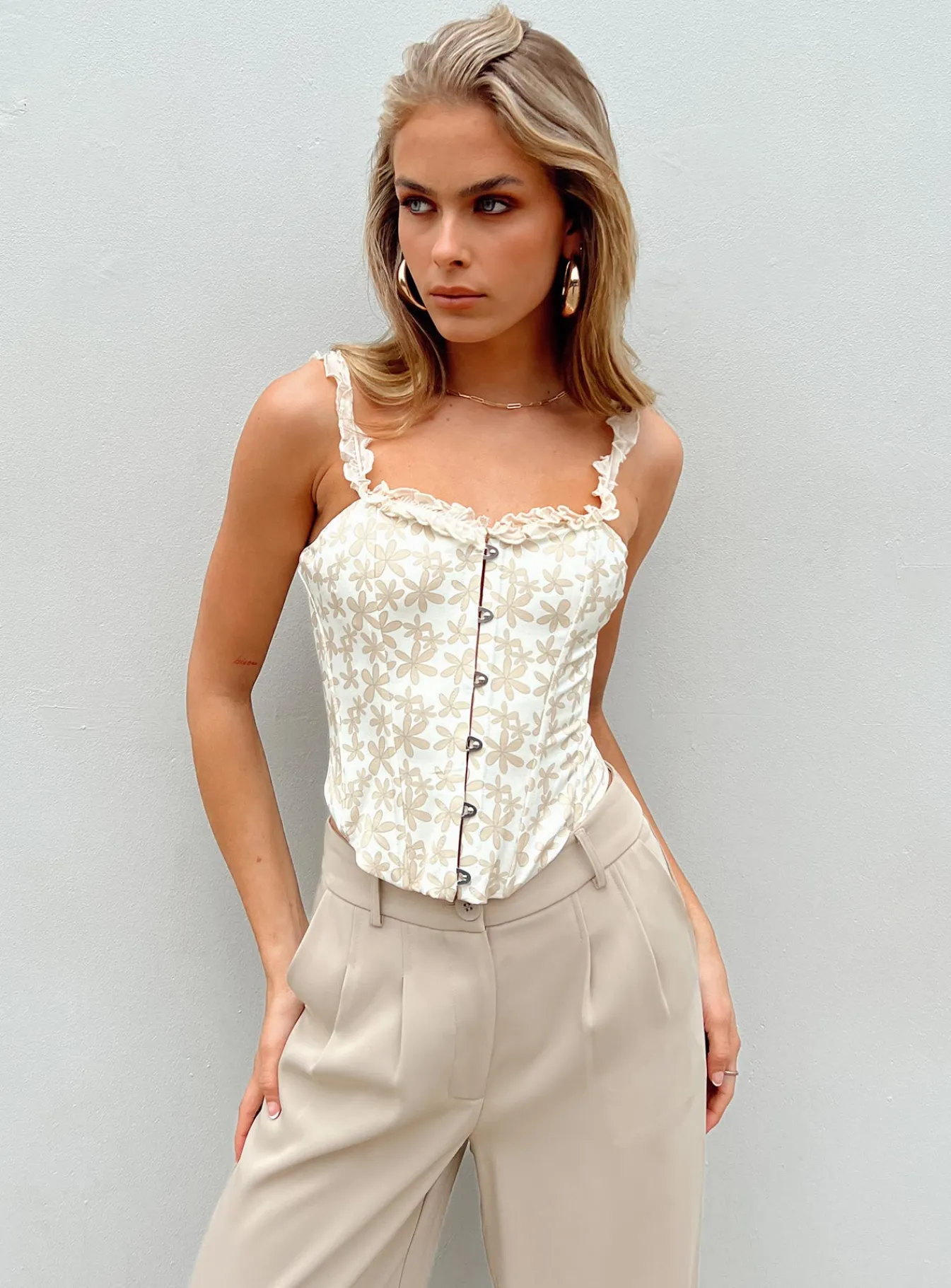 Princess Polly Searle Floral Corset Multi Clearance