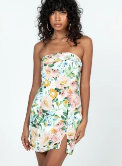 Princess Polly Sebastian Strapless Mini Dressfloral   White Online