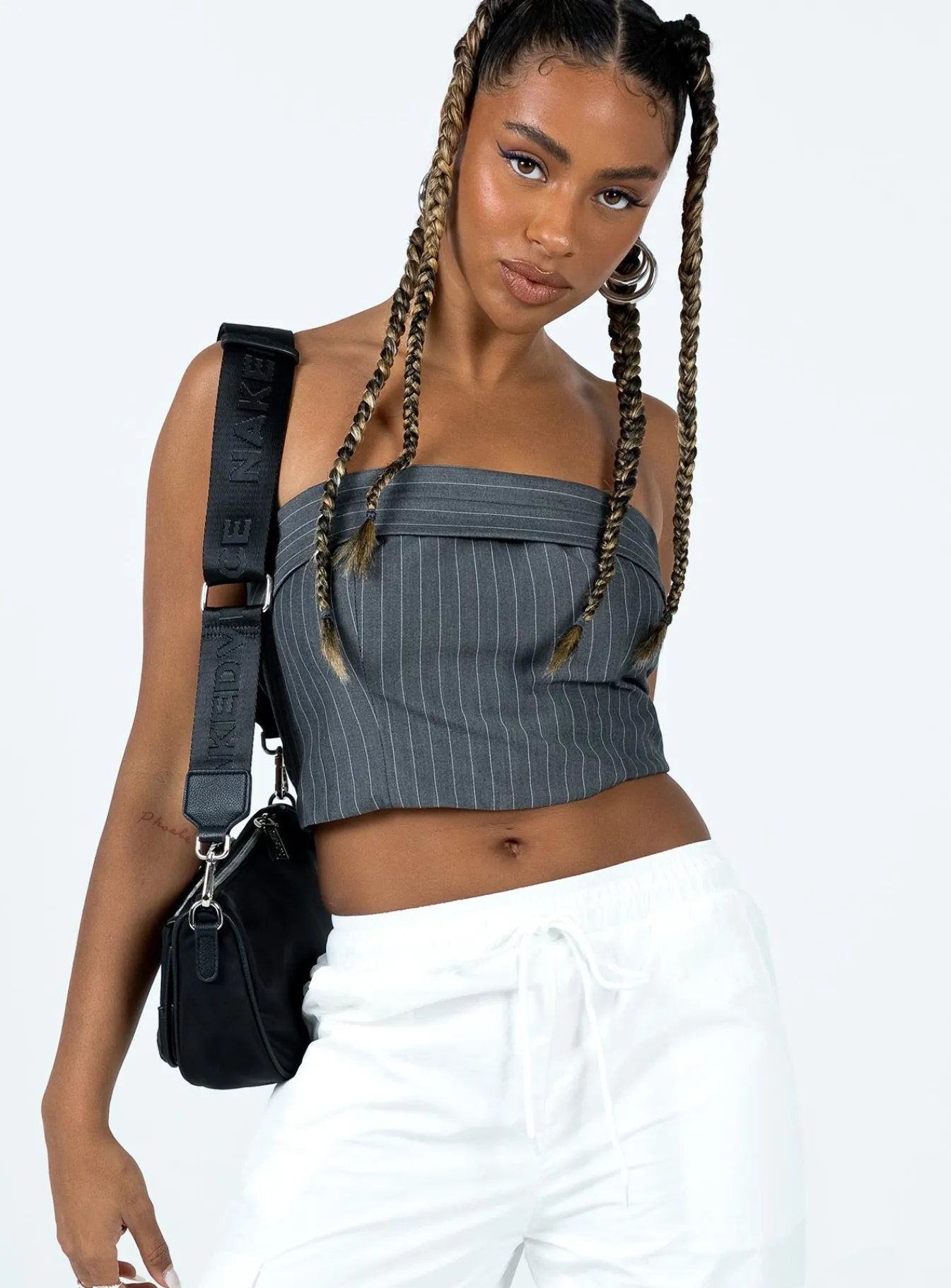 Princess Polly Sebastian Strapless Top Slate Fashion