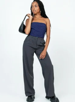 Princess Polly Sebastian Strapless Top  Navy Flash Sale