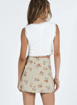 Princess Polly Selby Mini Skirt Beige Floral Sale
