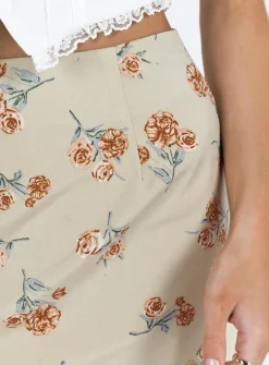 Princess Polly Selby Mini Skirt Beige Floral Sale