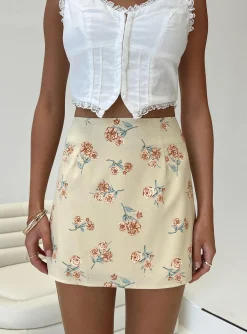 Princess Polly Selby Mini Skirt Beige Floral Sale