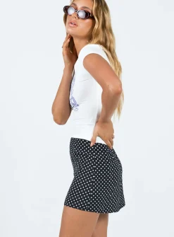 Princess Polly Selby Mini Skirt Black Polka Dot Online