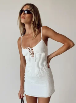 Princess Polly Selsey Mini Dress  White Best