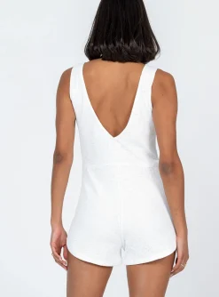 Princess Polly Serena Romper  White Store