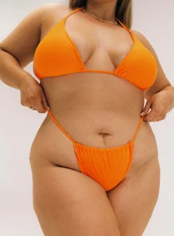 Princess Polly Serene Bikini Bottomcurve Orange Discount
