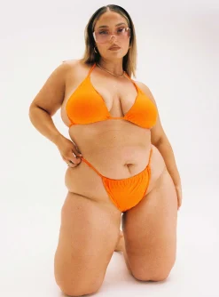 Princess Polly Serene Bikini Bottomcurve   Orange Discount