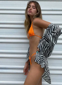 Princess Polly Serene Bikini Top  Orange Hot