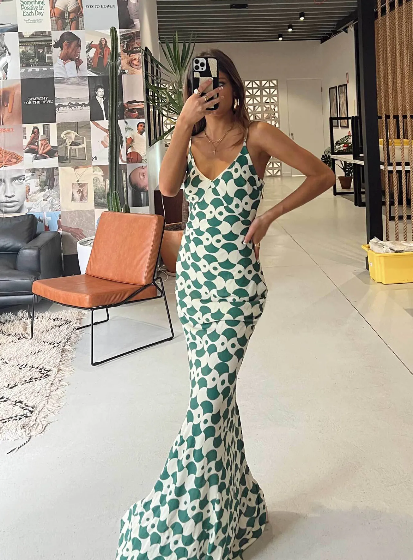 Princess Polly Seri Slip Maxi Dressmulti Green Shop