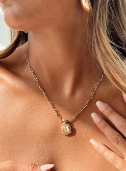 Princess Polly Setton Pendant Necklace/ White   Gold Discount