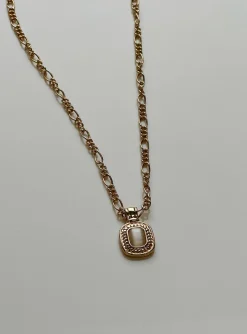 Princess Polly Setton Pendant Necklace/ White   Gold Discount