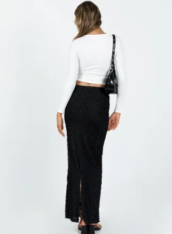 Princess Polly Sewell Maxi Skirt Black Shop