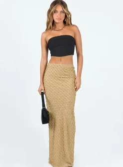 Princess Polly Sewell Maxi Skirt  Beige Outlet