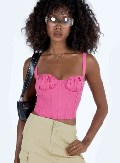Princess Polly Shadbolt Top  Pink Store
