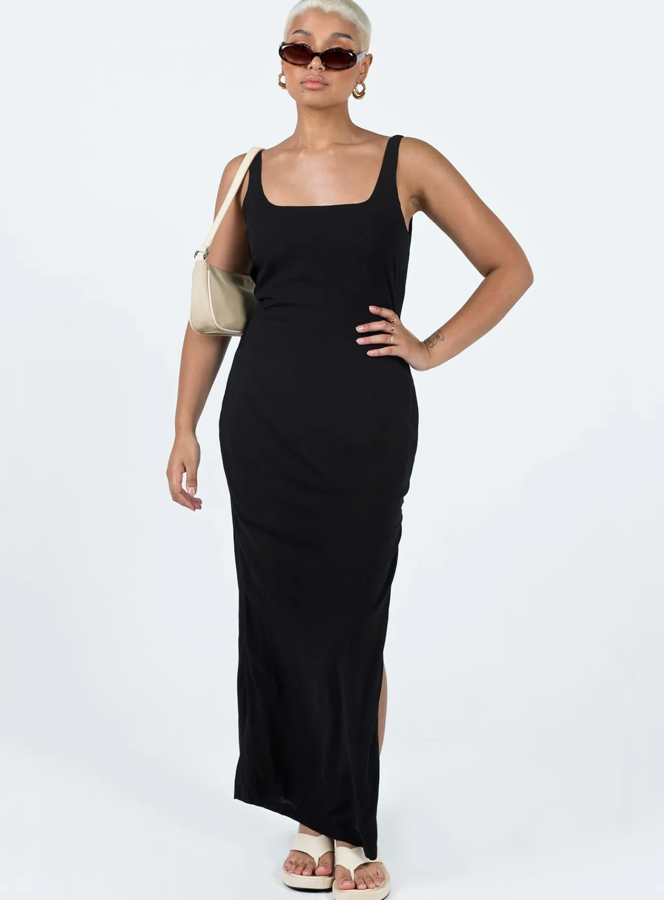 Princess Polly Shanaeya 90S Maxi Dress Black Sale