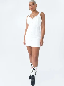 Princess Polly Shania Lace Mini Dress  Cream Store