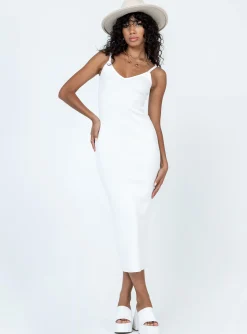 Princess Polly Shaniah Midi Dress  White Flash Sale