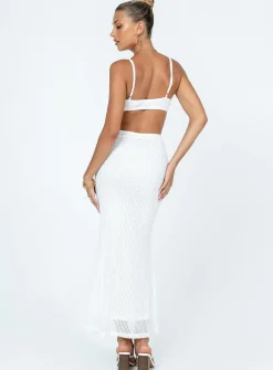Princess Polly Shanni Maxi Dress  White Outlet