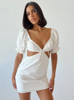 Princess Polly Shantel Mini Dress  White Flash Sale