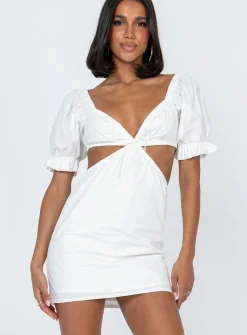 Princess Polly Shantel Mini Dress  White Flash Sale