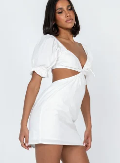 Princess Polly Shantel Mini Dress  White Flash Sale