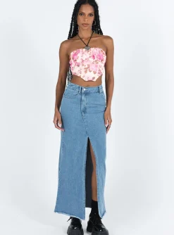 Princess Polly Sharna Bustier Top  Pink Floral Outlet