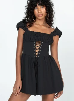 Princess Polly Shauna Romper  Black Best