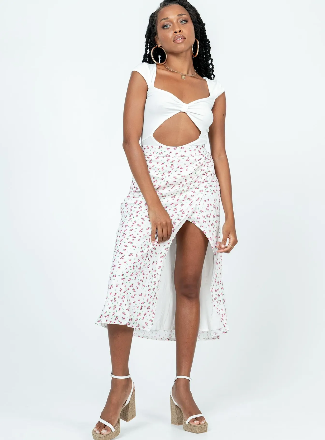 Princess Polly Shaw Bodysuit White New