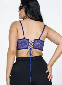 Princess Polly Shayna Corset Blue Outlet