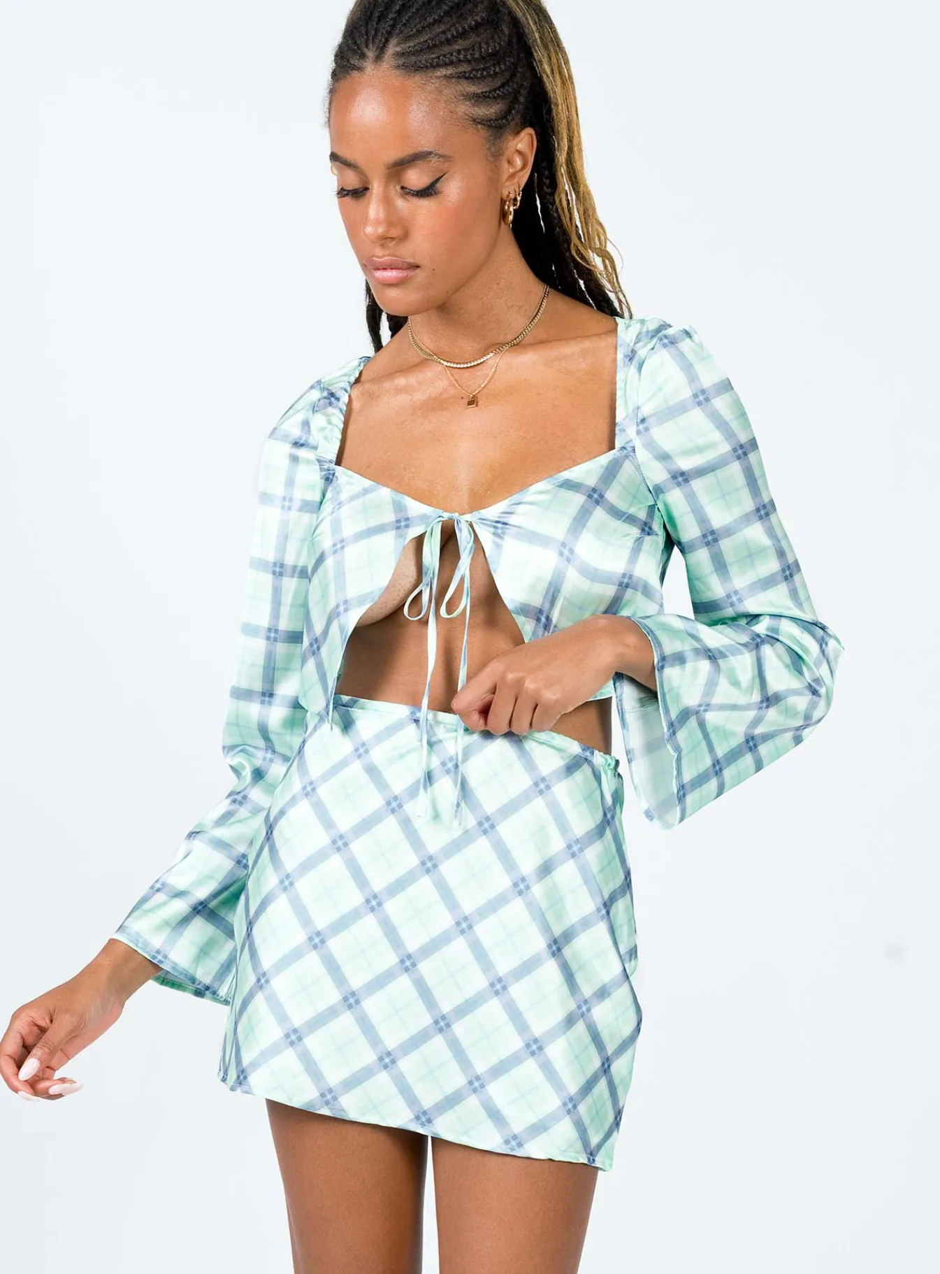 Princess Polly Sheena Setcheck Green Fashion