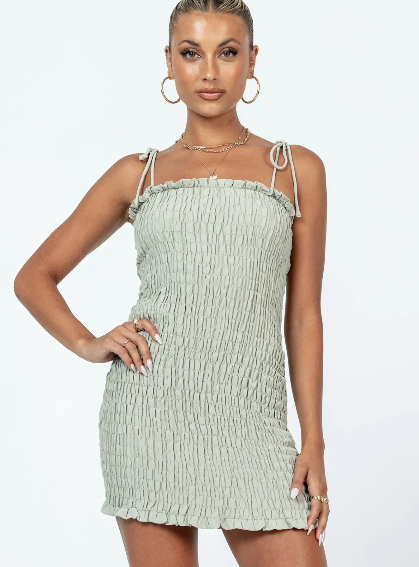 Princess Polly Sherry Mini Dress Sage Store