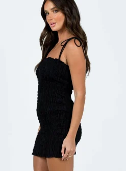 Princess Polly Sherry Mini Dress  Black Cheap