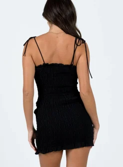 Princess Polly Sherry Mini Dress  Black Cheap