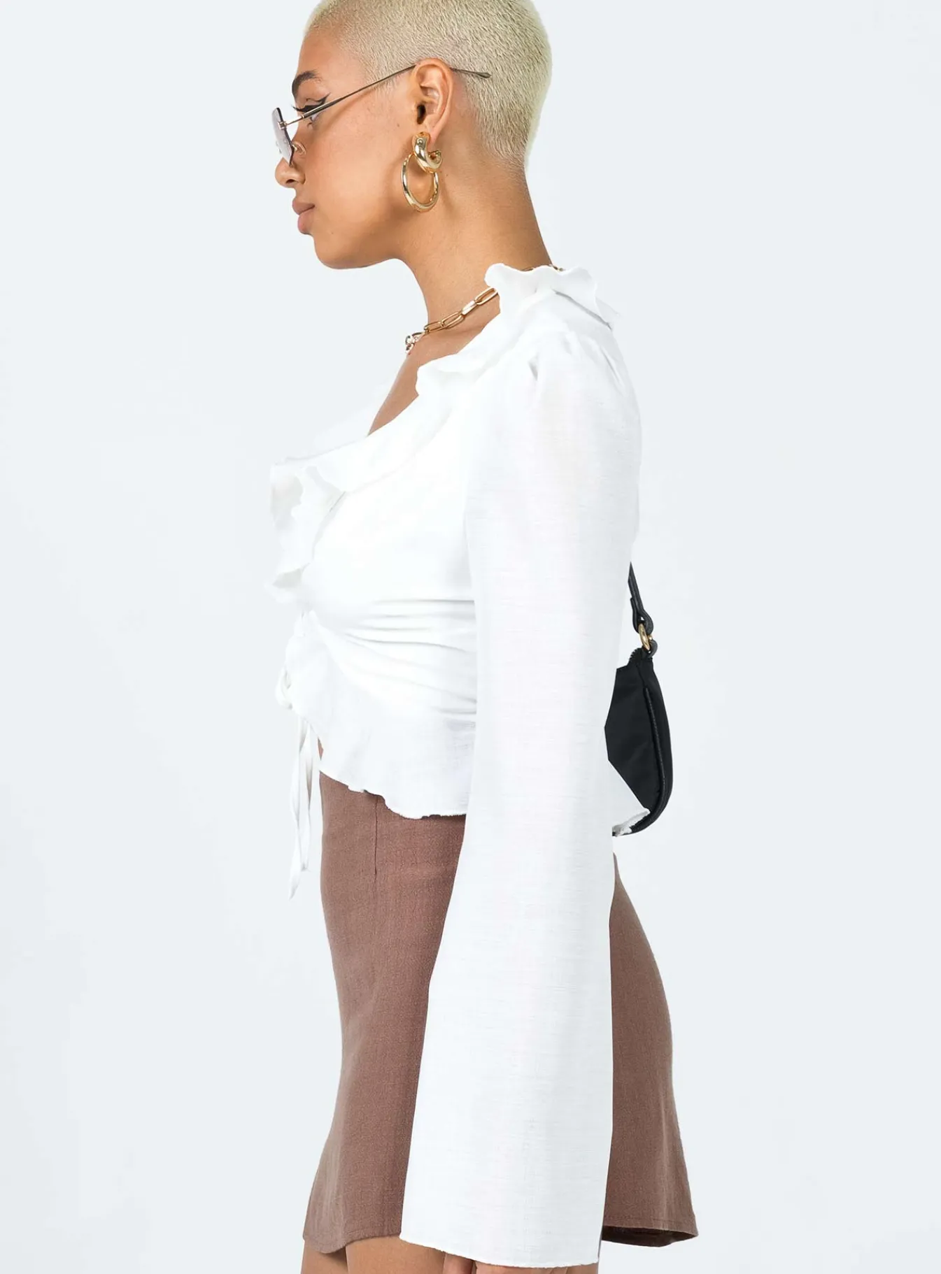 Princess Polly Sherwood Long Sleeve Top White Best Sale