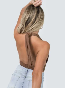 Princess Polly Shiloh Top Brown Shop