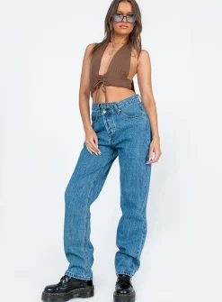 Princess Polly Shiloh Top Brown Shop