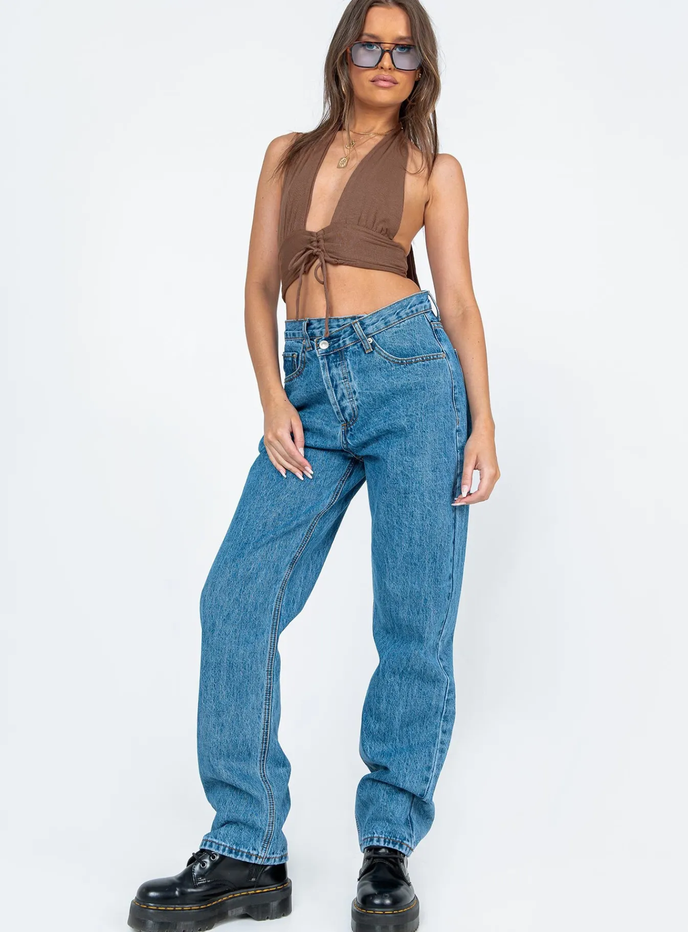 Princess Polly Shiloh Top Brown Shop