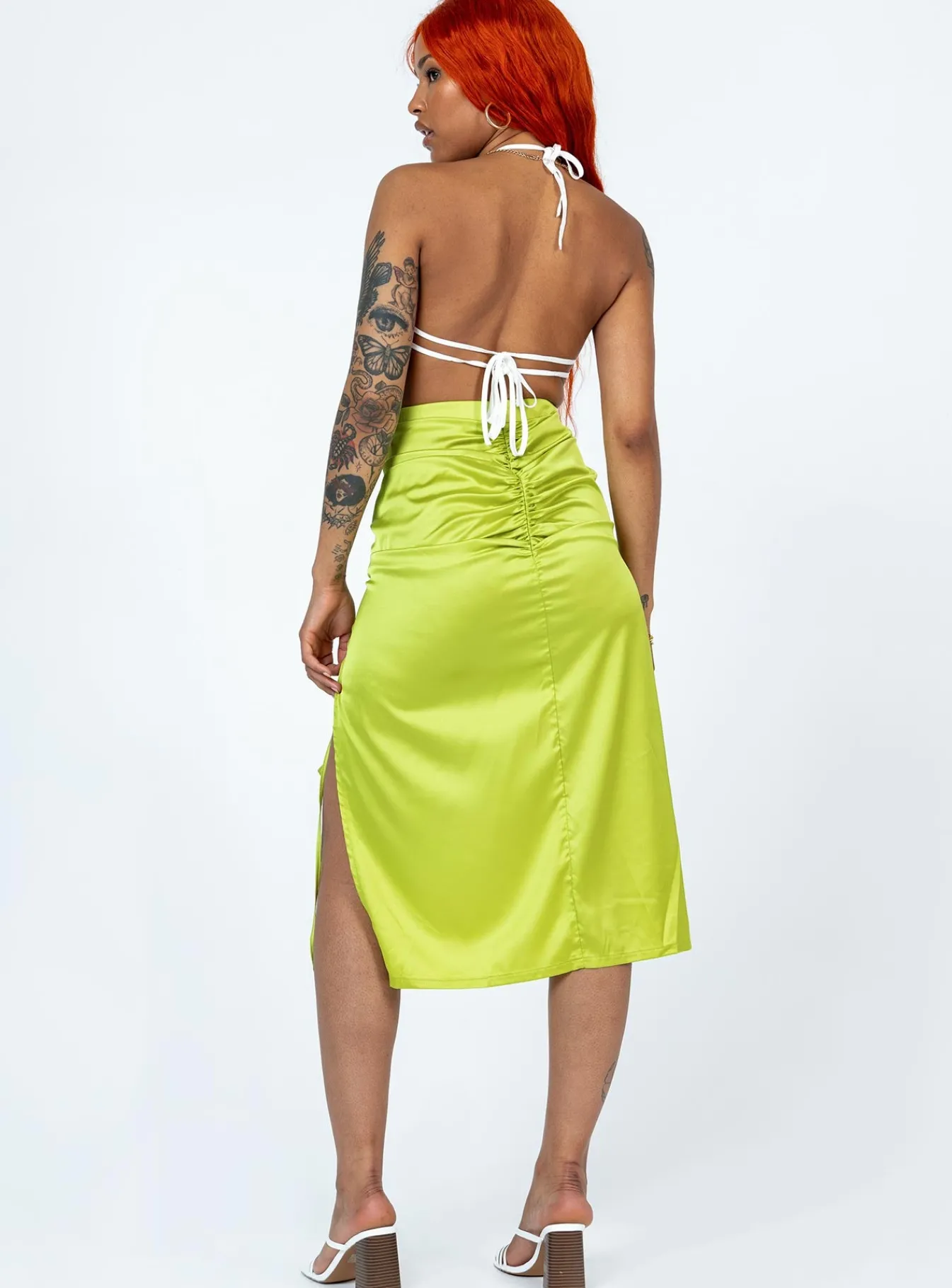 Princess Polly Siesta Midi Skirt Green Shop