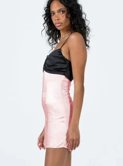 Princess Polly Siillato Bow Mini Dress/ Pink   Black Outlet